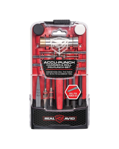 Real Avid - Zestaw wybijaków z młotkiem Accu-Punch Hammer & Roll Pin Punch Set - AVHPS-RP