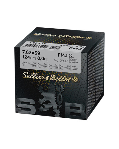 Amunicja S&B kal. 7,62x39 FMJ 8,0g (124gr)