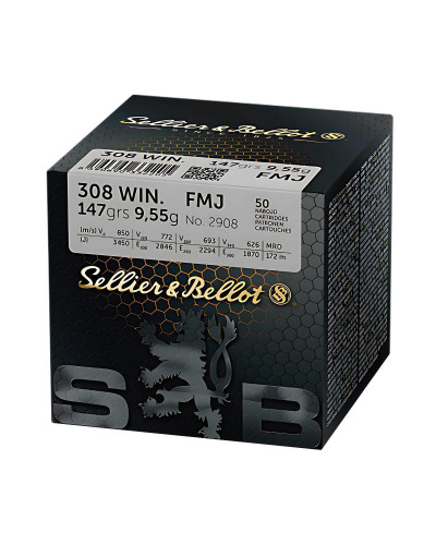 Amunicja S&B kal. 308 Win. FMJ  9,55g (147gr)