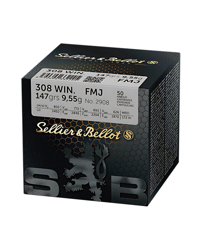 Amunicja S&B kal. 308 Win. FMJ  9,55g (147gr)