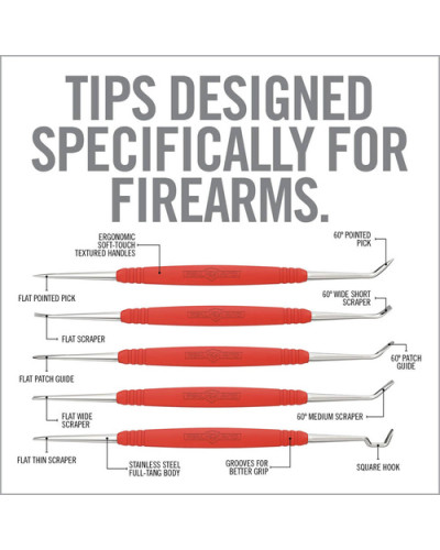 Real Avid - Zestaw skrobaków rusznikarskich Accu-Grip - 5 szt. - AVAGSPS