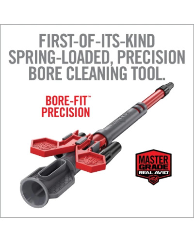 Real Avid - Zestaw do czyszczenia przewodu lufy Smart-Fit Bore Guide - Szary/Czerwony - AVBMBG