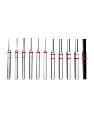 Real Avid - Zestaw wybijaków z młotkiem Accu-Punch - 17 elementów - Stalowe -AVHPS