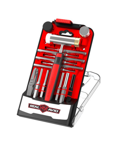 Real Avid - Zestaw wybijaków z młotkiem Accu-Punch - 17 elementów - Stalowe -AVHPS