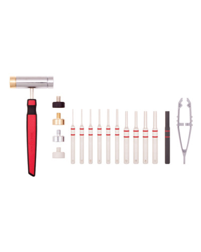 Real Avid - Zestaw wybijaków z młotkiem Accu-Punch - 17 elementów - Stalowe -AVHPS