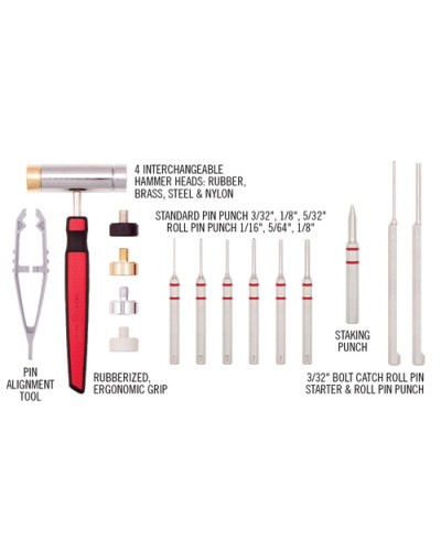 Real Avid - Zestaw wybijaków z młotkiem Accu-Punch Hammer & AR-15 Pin Punch Set - AVHPS-AR