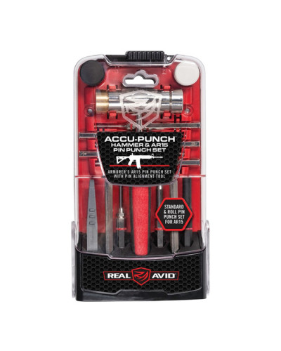 Real Avid - Zestaw wybijaków z młotkiem Accu-Punch Hammer & AR-15 Pin Punch Set - AVHPS-AR