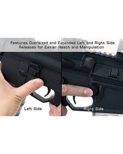 Leapers AR15 Dwustronny powiekszony przycisk zwolnienia magazynka czarny TLT-TKSMR