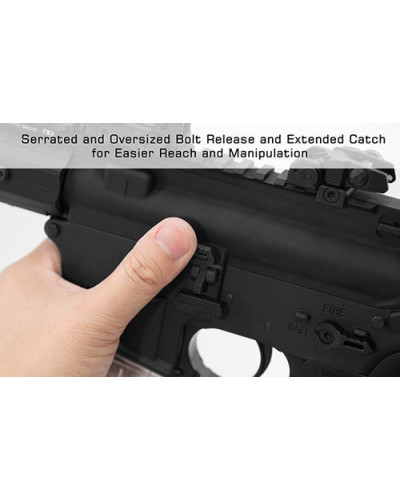 Leapers AR15 Powiekszona dźwignia zrzutu zamka (stal) czarny TLT-TKSBC