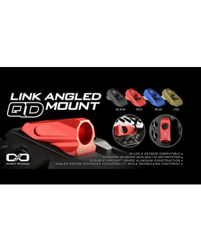 Strike Industries - Montaż zawieszenia Port Link Angled KeyMod / M-LOK QD Mount - Czarny - SI-LINK-AQD-BK