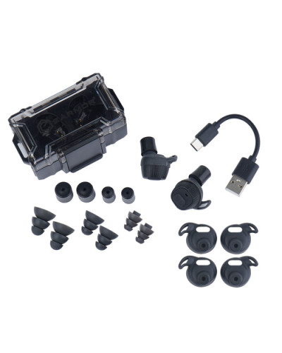 Earmor - Aktywne ochronniki słuchu M20 - Czarne - M20-BK