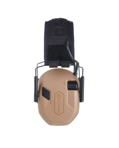 Earmor - Aktywne ochronniki słuchu M300T - NRR 23 dB - Bluetooth 5.4 - Coyote Brown - M300T-CB
