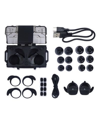 Earmor - Aktywne ochronniki słuchu M20T Pro - NRR 30 dB - Bluetooth 5.4 - Czarne - M20TPRO-BK