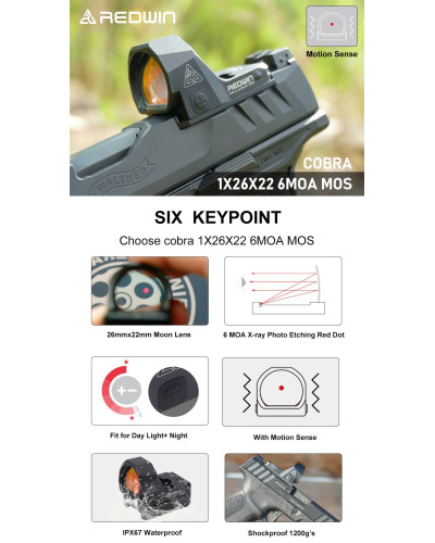 Kolimator REDWIN COBRA 26x22 MOS 6MOA