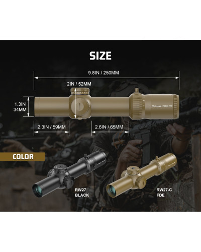 Luneta REDWIN WHITEEAGLE 1-10x28 FFP FDE