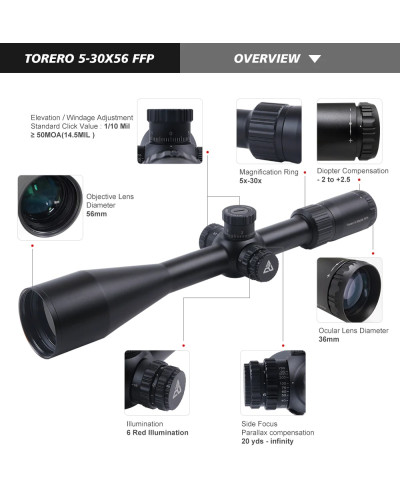 Luneta REDWIN TORERO 5-30X56 FFP IR