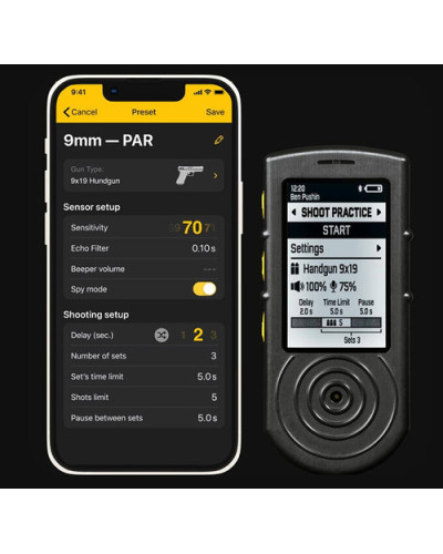 Shooters Global - Timer strzelecki SG Timer v.2 - USB-C - Bluetooth - NFC
