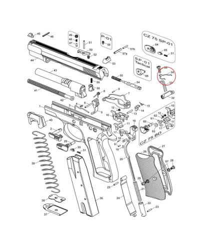 Eemann Tech - Sprężyna szyny spustowej Competition (-15%) - CZ75, CZ85, Shadow 2 - ET-131201