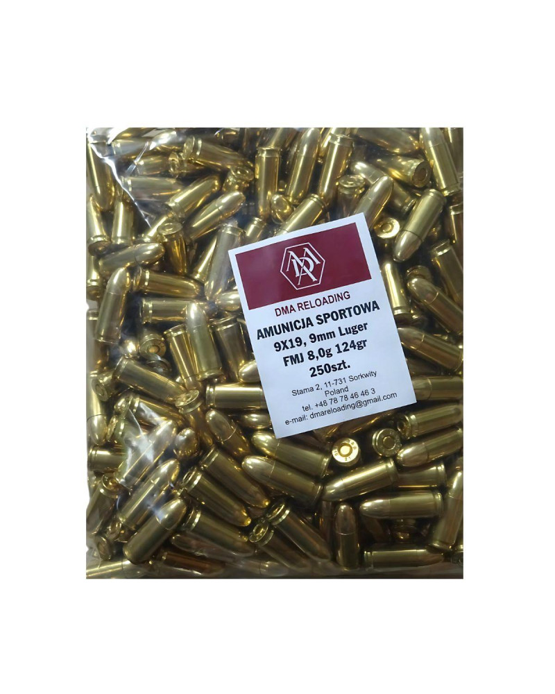 Amunicja Sportowa DMA 9x19 FMJ 8,0 g