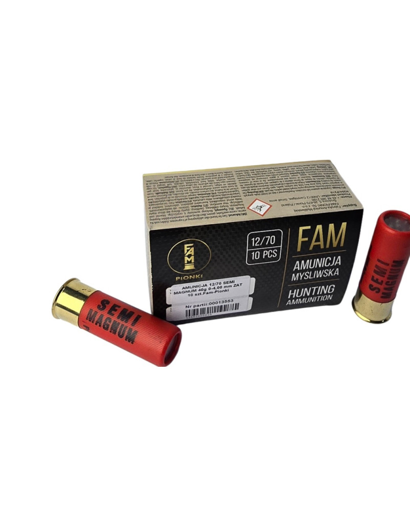 Amunicja 12/70 SEMI MAGNUM 40g 0-4,00 mm ZAT Fam-Pionki