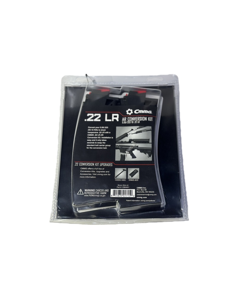 Zestaw BRAVO do konwersji AR-15 na AR 22LR - zespół suwadła (zamek + lufa z komora nabojową ) + 3 magazynki 25 nab. CMMG