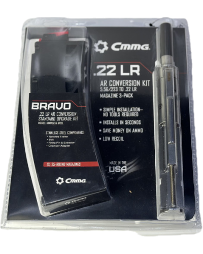 Zestaw BRAVO do konwersji AR-15 na AR 22LR - zespół suwadła (zamek + lufa z komora nabojową ) + 3 magazynki 25 nab. CMMG