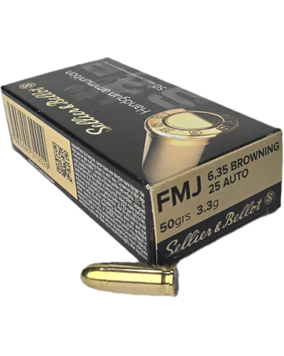 Amunicja S&B kal. 6,35mm Brow. (25AUTO) FMJ 3.3g (50gr)