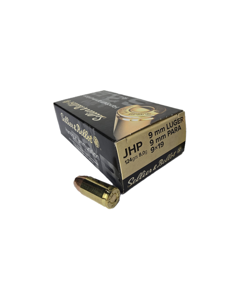 Amunicja S&B kal. 9x19 Luger JHP 8.0g (124gr)