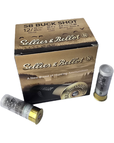 Amunicja S&B  kal. 12/70 Buck Shot 36 g 3/0 (4,5mm)