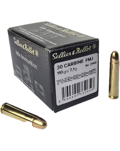 Amunicja S&B kal. 30 Carbine FMJ 7,1g 110gr