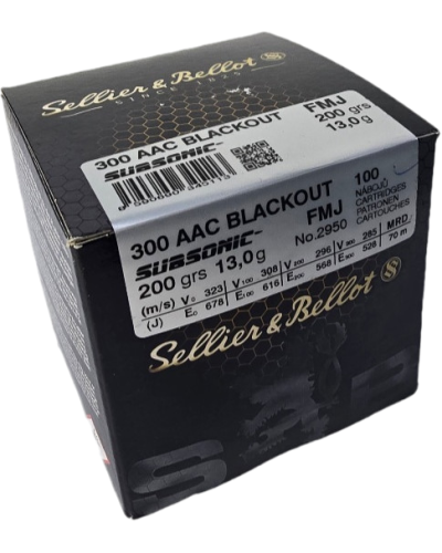 Amunicja S&B kal. 300 AAC Blackout Subsonic FMJ 13g 200gr