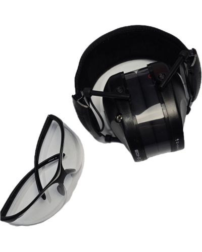 Słuchawki RealHunter Active PRO czarne + okulary 258-022