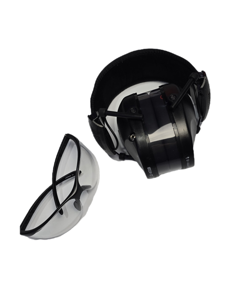 Słuchawki RealHunter Active PRO czarne + okulary 258-022