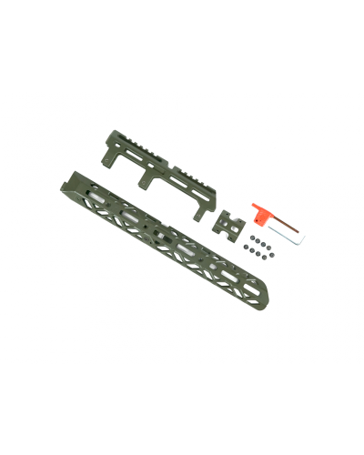 Łoże długie M-LOK z długą nakładką Green KRUK