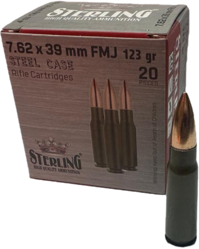 Amunicja 7,62x39mm Sterling 123gr FMJ 