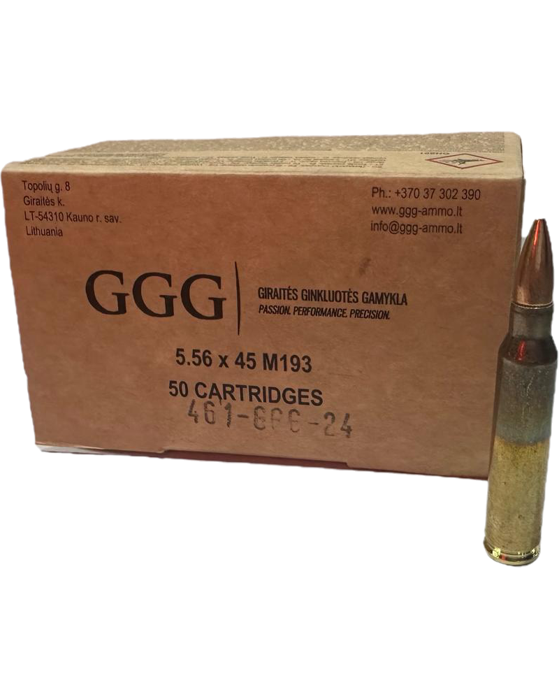 Amunicja 5,56x45mm/223 Rem. GGG FMJ 3,56g (55gr)
