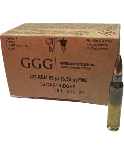 Amunicja .223 Rem GGG FMJ 3,56g (55gr)