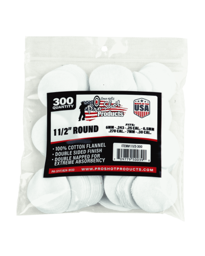 Pro-Shot Patche bawełniane okrągłe 1 1/2'' (6mm-.30) 300szt. 11/2-300