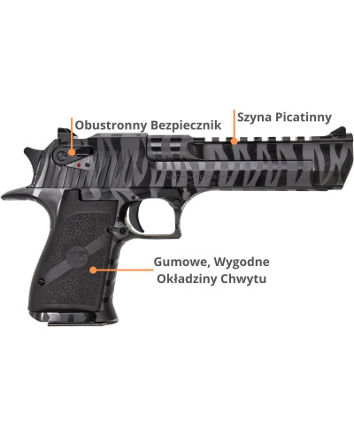 Pistolet Desert Eagle XIX 6" Black Tiger Stripes