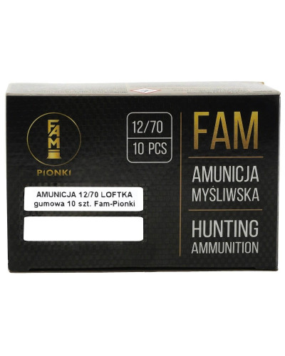 Amunicja 12/70 Loftka Gumowa 10szt. Fam-Pionki