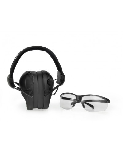 Słuchawki RealHunter Active PRO czarne + okulary 258-022