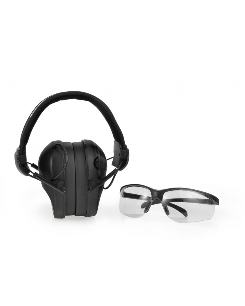Słuchawki RealHunter Active PRO czarne + okulary 258-022