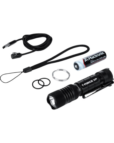 Latarka ręczna do broni T-FORCE XP , Mactronic , Dual Source System (Li-Ion 18650 3200 mAh / 2x CR123A) zestaw (akumulator, magn