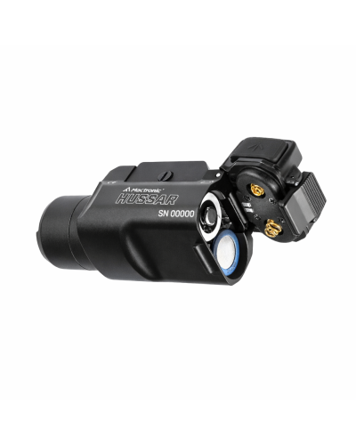 Latarka do broni krótkiej Hussar GL, Mactronic, 900lm, zielony laser,Dual Source System (2xCR123A/2X16340 Li-Ion 3,6v 850 mAh) z