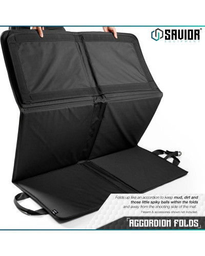 Savior - Mata strzelecka składana - Folding- Czarna - SM-FOLD-BK