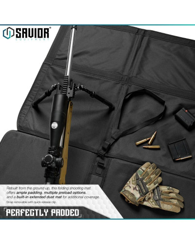 Savior - Mata strzelecka składana - Folding- Czarna - SM-FOLD-BK