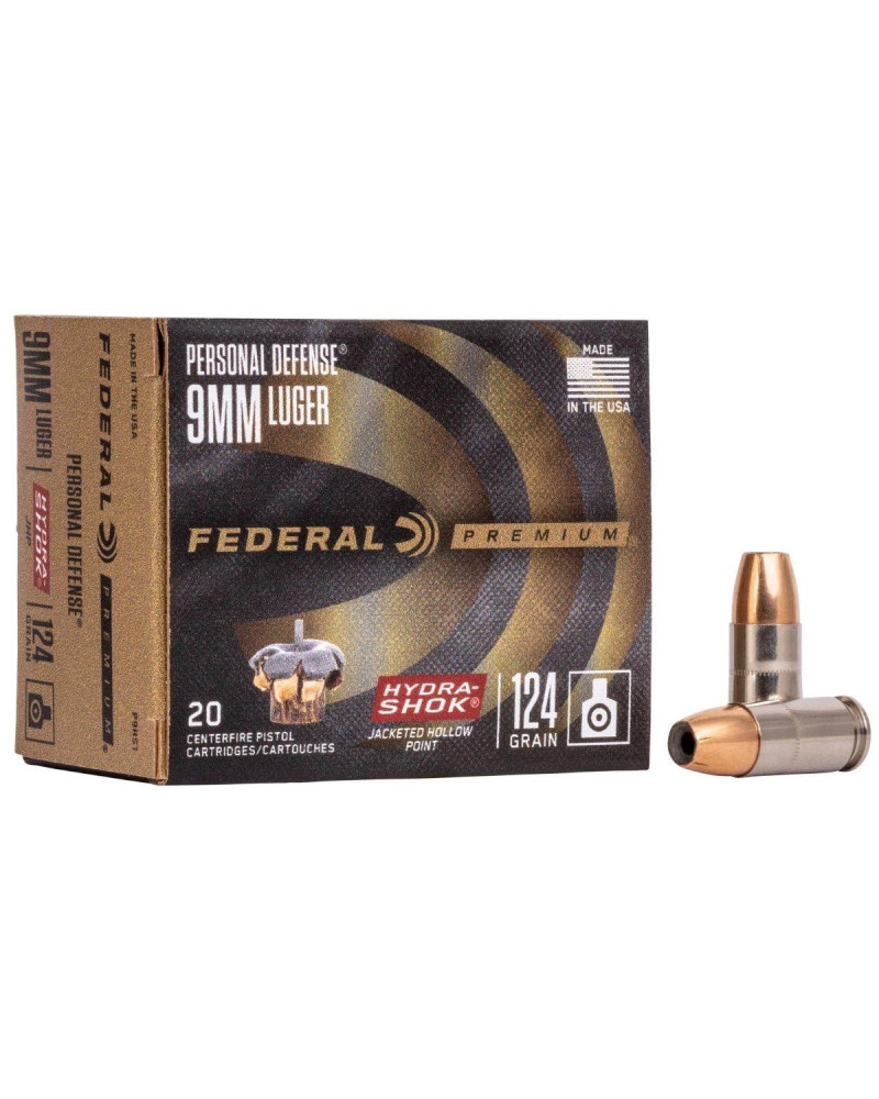 Amunicja Federal Kal. 9x19 Hydra Shok JHP  8g (124gr)