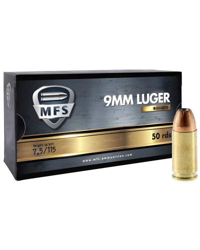 Amunicja MFS Kal. 9x19 para JHP 7,5g (115gr)