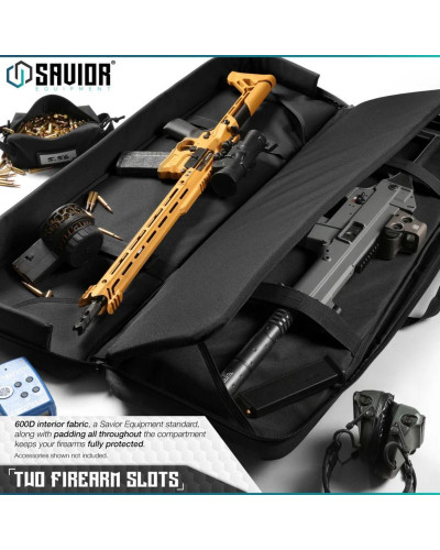 Savior - Torba Double Rifle Bag - American Classic - 51" - Czarna - RB-5112DG-V1-BK