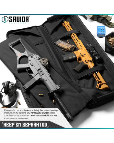 Savior - Torba Double Rifle Bag - American Classic - 51" - Czarna - RB-5112DG-V1-BK